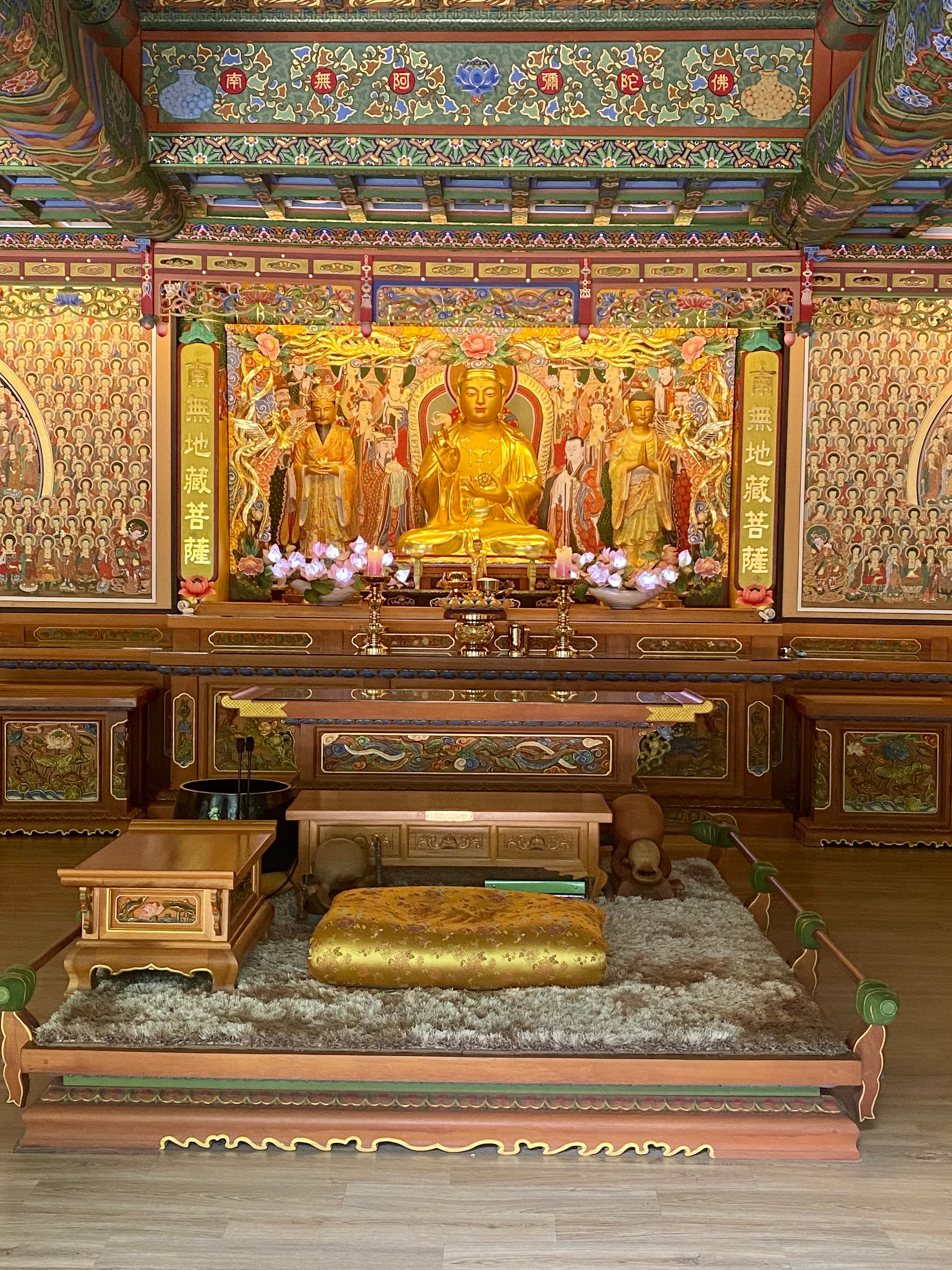 Interior of a Buddhist temple