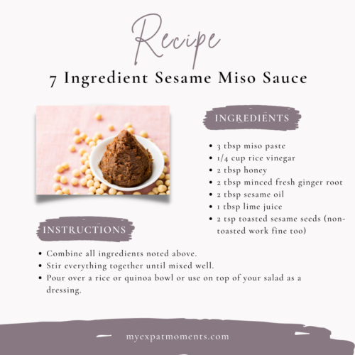 7 Ingredient Sesame Miso Sauce - My Expat Moments